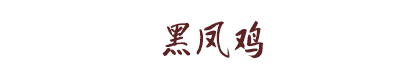 黑凤鸡